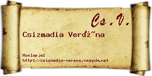 Csizmadia Veréna névjegykártya
